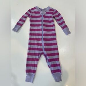 Hanna Andersson 6-12Month Purple Stripe Pajamas